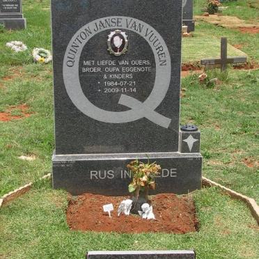 VUUREN Quinton, Janse van 1984-2009