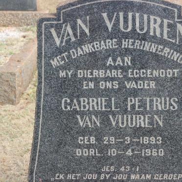 VUUREN Gabriel Petrus, van 1893-1960