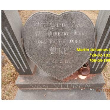 VUUREN Martin Johannes Lodewyk, van 1927-1994