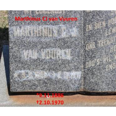 VUUREN Marthinus C.J., van 1886-1970
