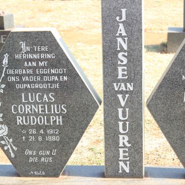VUUREN Lucas Cornelius Rudolph, Janse van 1912-1980 &amp; Martha Maria ELS 1915-2000