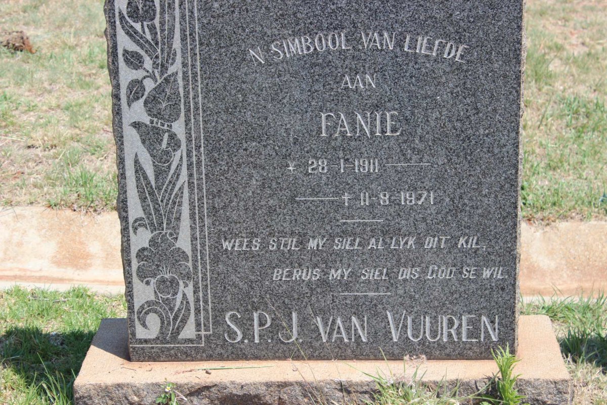 VUUREN S.P.J., van 1911-1971