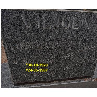 VILJOEN Petronella J.M. 1920-1987