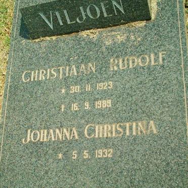 VILJOEN Christiaan Rudolf 1923-1989 &amp; Johanna Christina 1932-