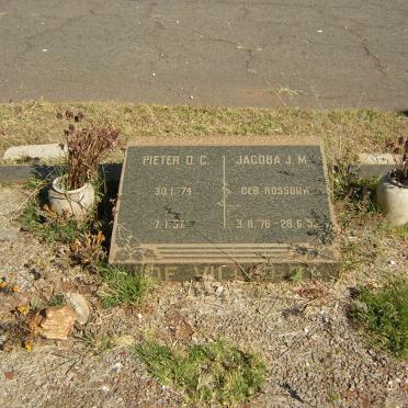 VILLIERS Pieter D.C., de 1874-1957 &amp; Jacoba J.M. ROSSOUW 1876-1953