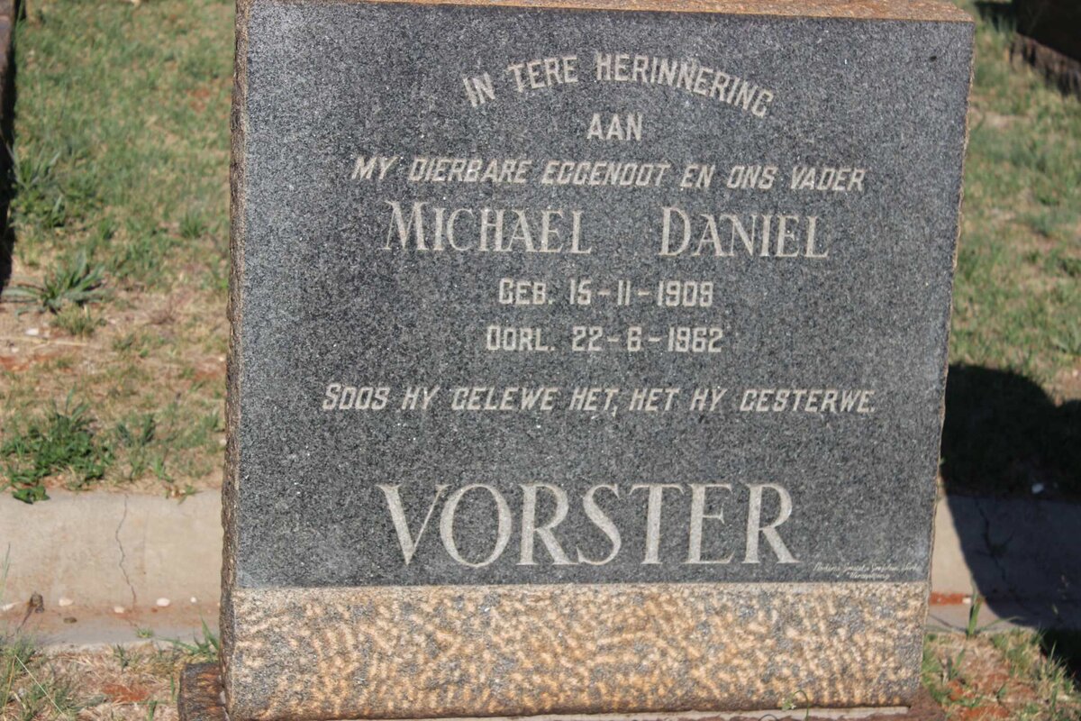 VORSTER Michael Daniel 1908-1962