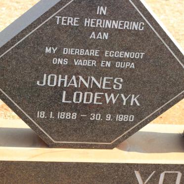 VORSTER Johannes Lodewyk 1888-1980