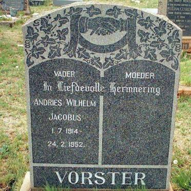 VORSTER Andries Wilhelm Jacobus 1914-1952