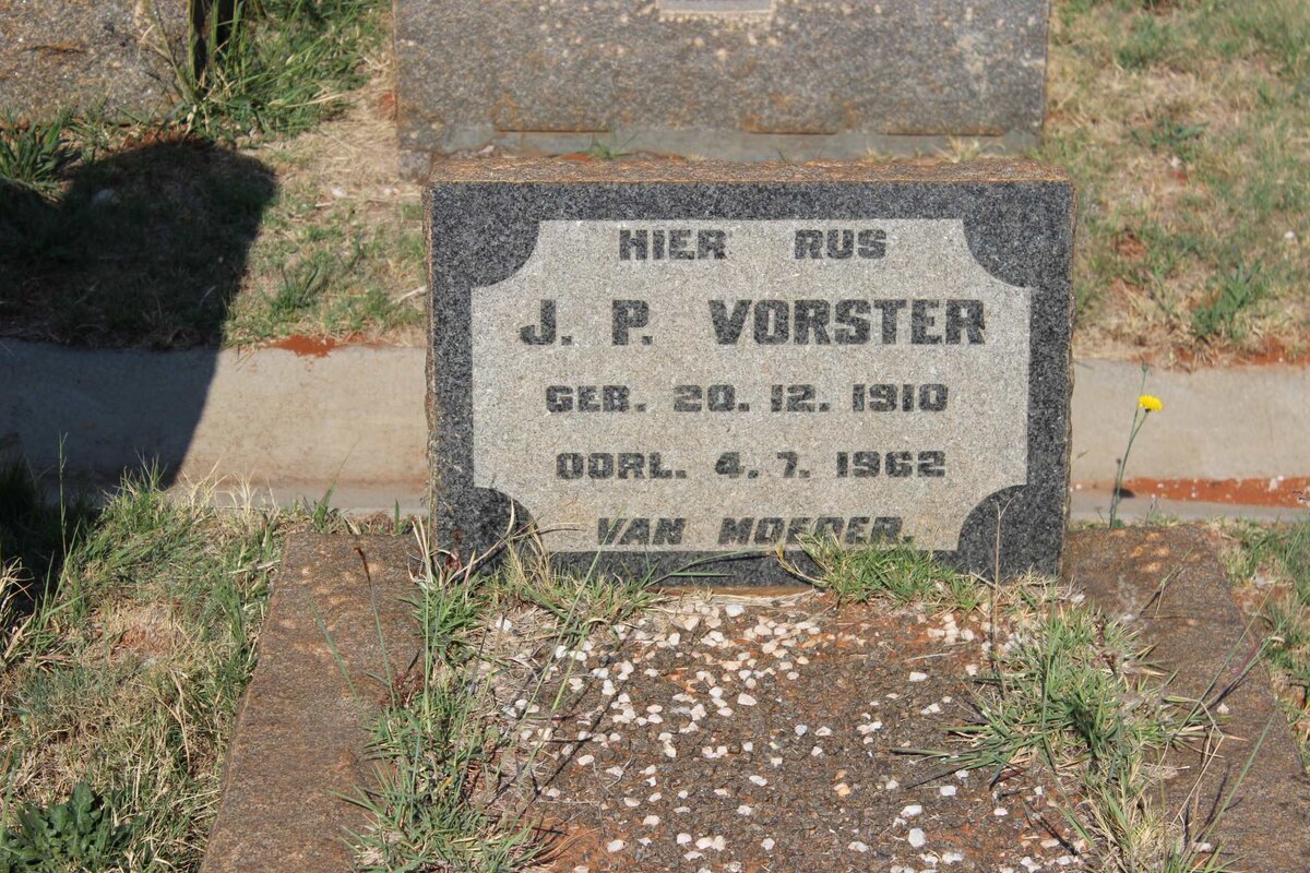 VORSTER J.P. 1910-1962