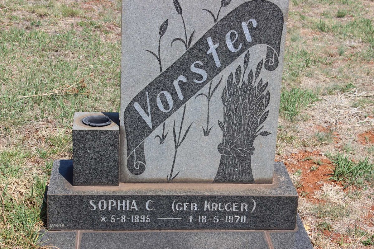 VORSTER Sophia C. nee KRUGER 1895-1970