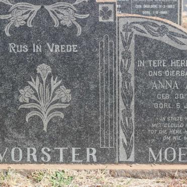 VORSTER Johannes L. 1888-1961 &amp; Anna Augusta 1894-1965