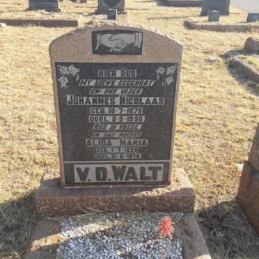 WALT Johannes Nicolaas, v.d. 1878-1950 &amp; Alida Maria 1895-1974