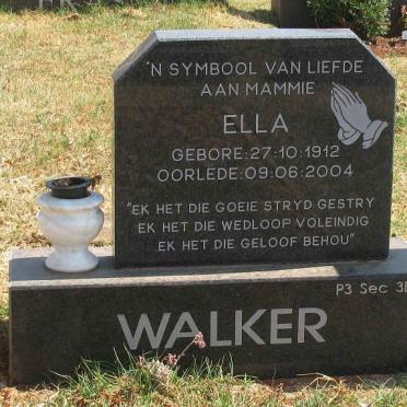 WALKER Ella 1912-2004