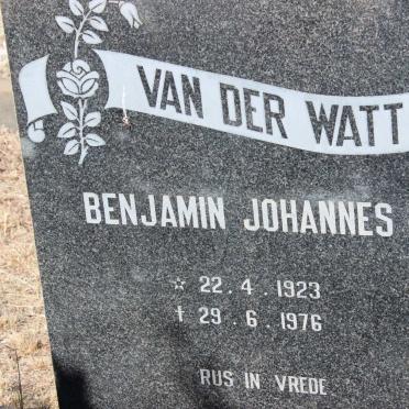 WATT Benjamin Johannes, van der 1923-1976