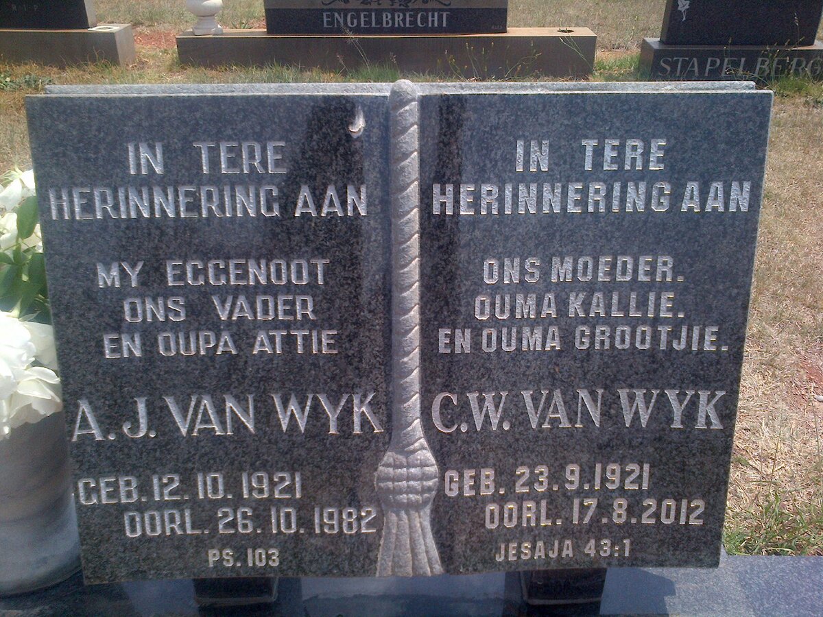 WYK A.J., van 1921-1982 &amp; C.W. 1921-2012