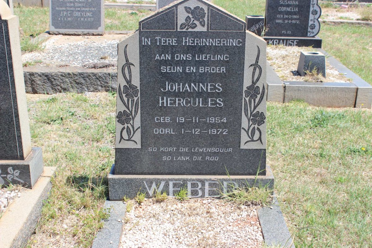 WEBER Johannes Hercules 1954-1972