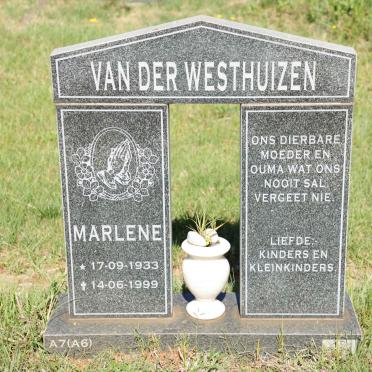 WESTHUIZEN Marlene, van der 1933-1999