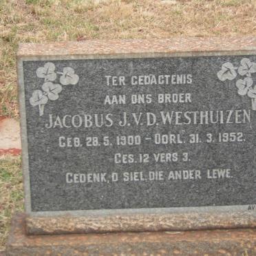 WESTHUIZEN Jacobus J., v.d. 1900-1952