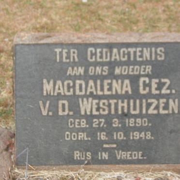 WESTHUIZEN Magdalena Gez., v.d. 1890-1948