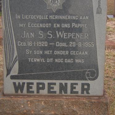 WEPENER Jan S.S. 1920-1955