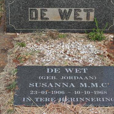 WET Philippus Jeremia, de 1906-1956 Susanna M.M.C. JORDAAN 1906-1968