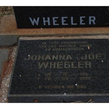 WHEELER Johanna 1911-1990