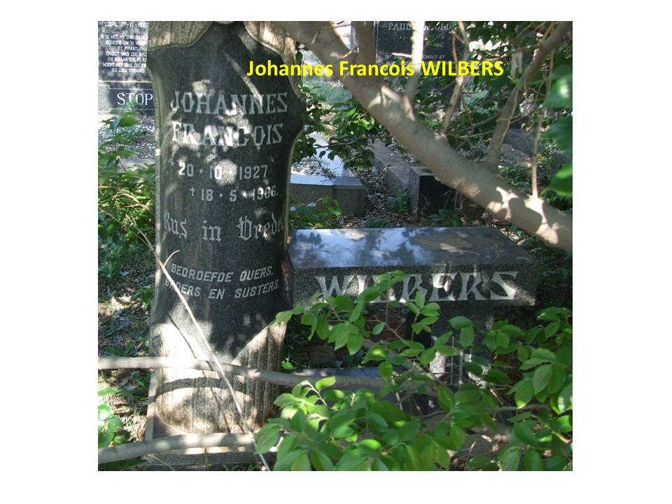 WILBERS Johannes Francois 1927-19?6
