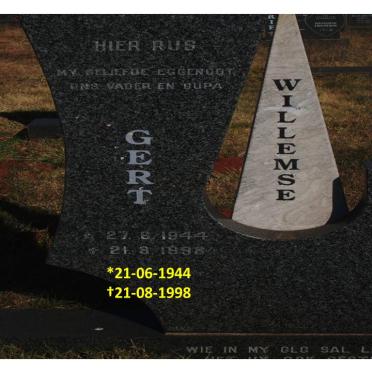 WILLEMSE Gert 1944-1998