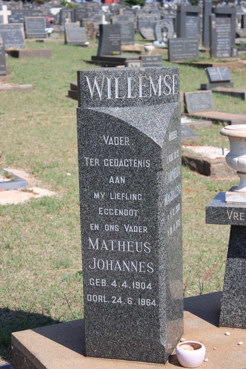 WILLEMSE Matheus Johannes 1904-1964
