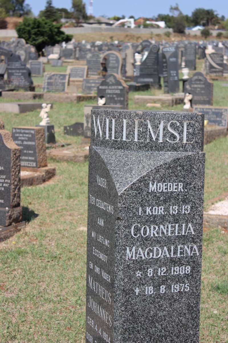 WILLEMSE Cornelia Magdalena 1908-1975