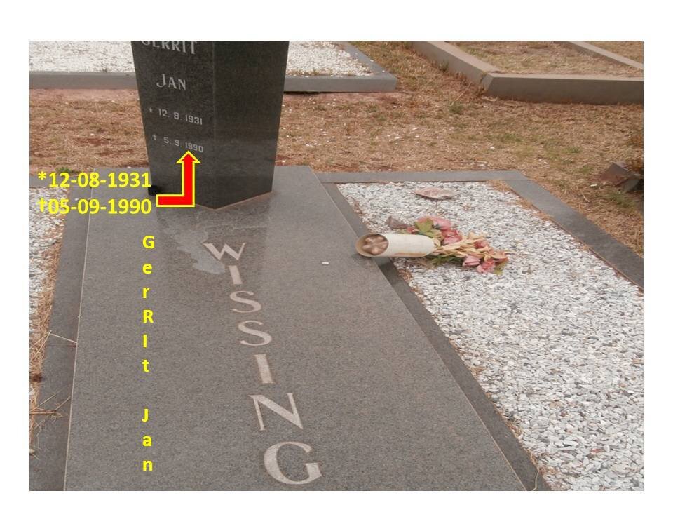 WISSING Gerrit Jan 1931-1990