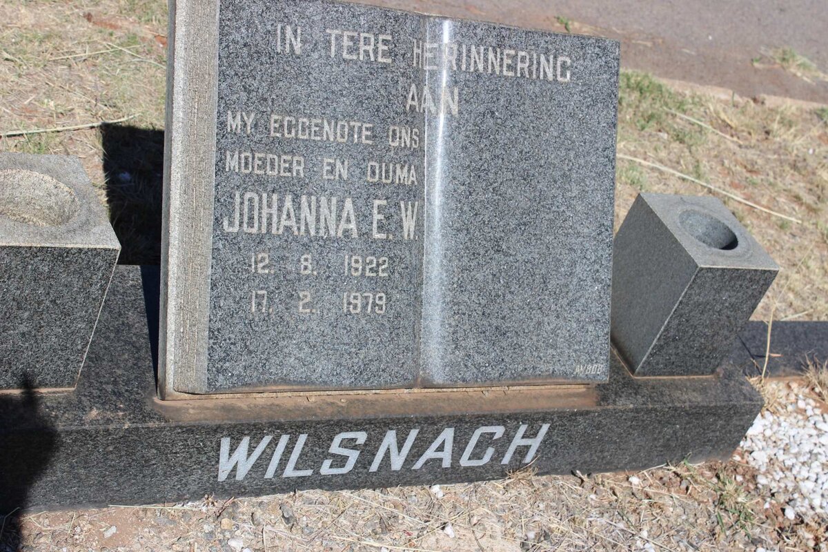 WILSNACH Johanna E.W. 1922-1979