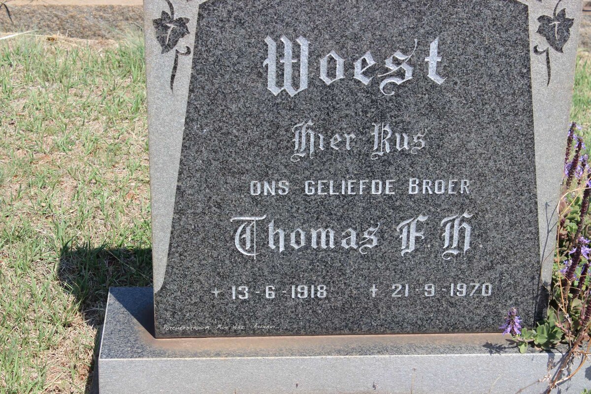 WOEST Thomas F.H. 1918-1970