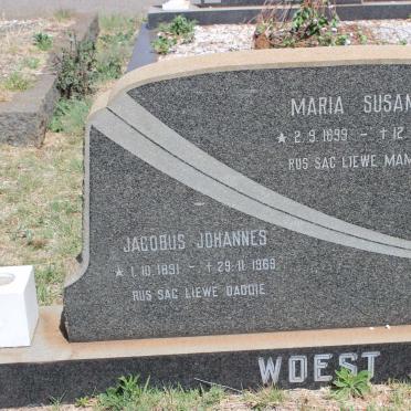 WOEST Jacobus Johannes 1891-1969 &amp; Maria Susanna 1899-1986