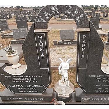 ZYL Richard Jacob, van 1933-1994 &amp; Johanna Petronella Magrietha PAGE 193?-1991