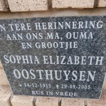 OOSTHUYSEN Sophia Elizabeth 1915-2005