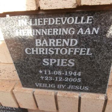 SPIES Barend Christoffel 1944-2005