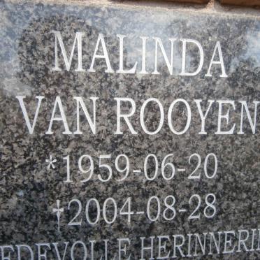 ROOYEN Malinda, van 1959-2004