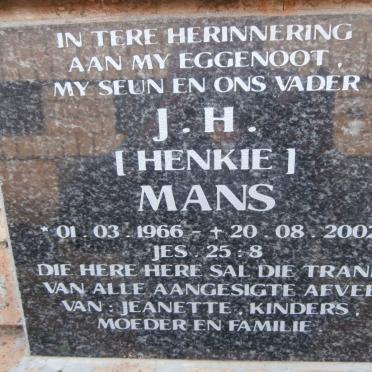 MANS J.H. 1966-2002