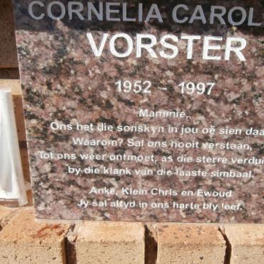 VORSTER Cornelia Carolina 1952-1997