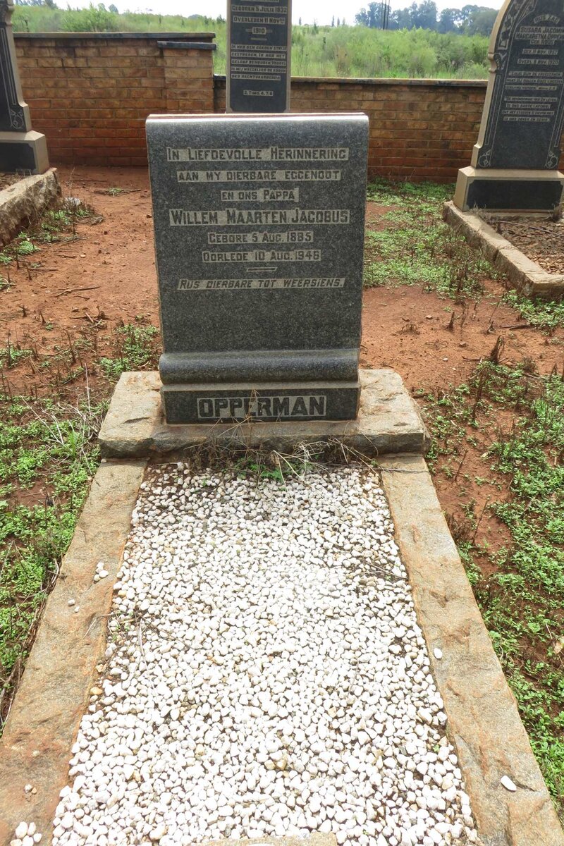 OPPERMAN Willem Maarten Jacobus 1885-1948