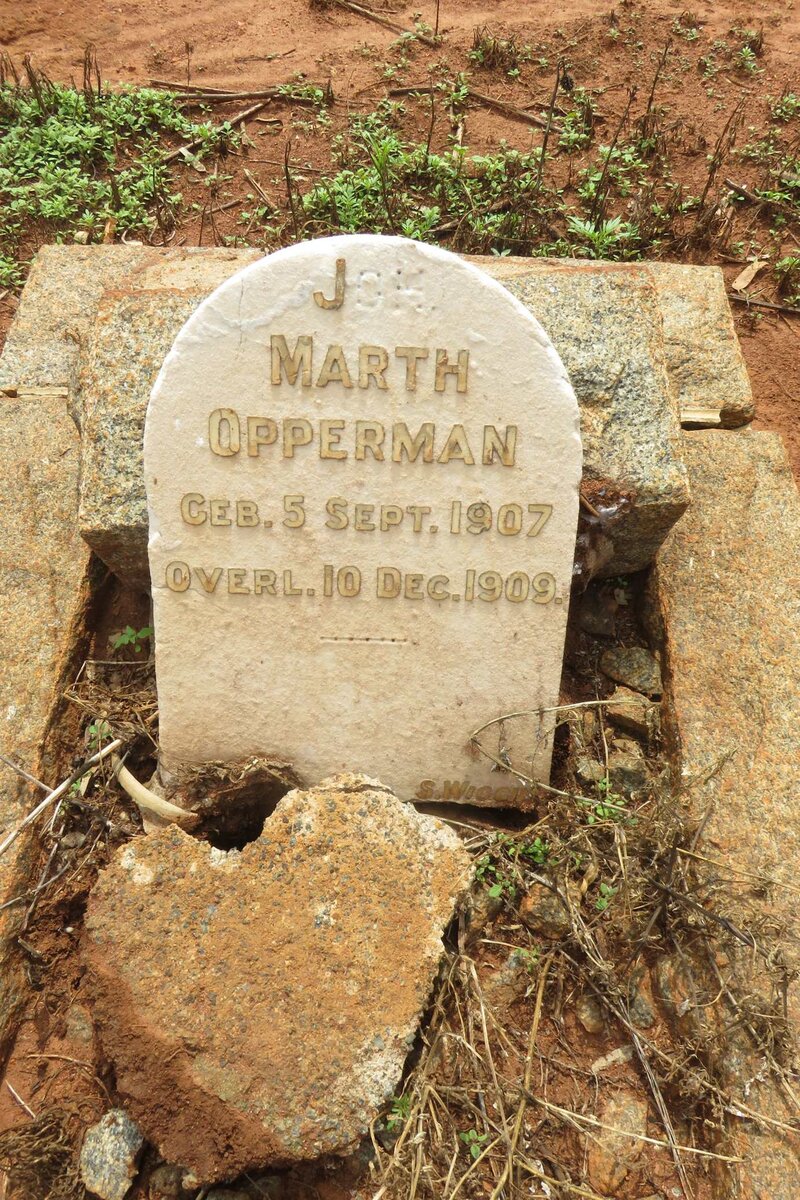 OPPERMAN Joh. Marth. 1907-1909
