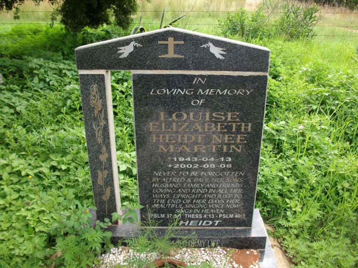 HEIDT Louise Elizabeth nee MARTIN 1943-2002