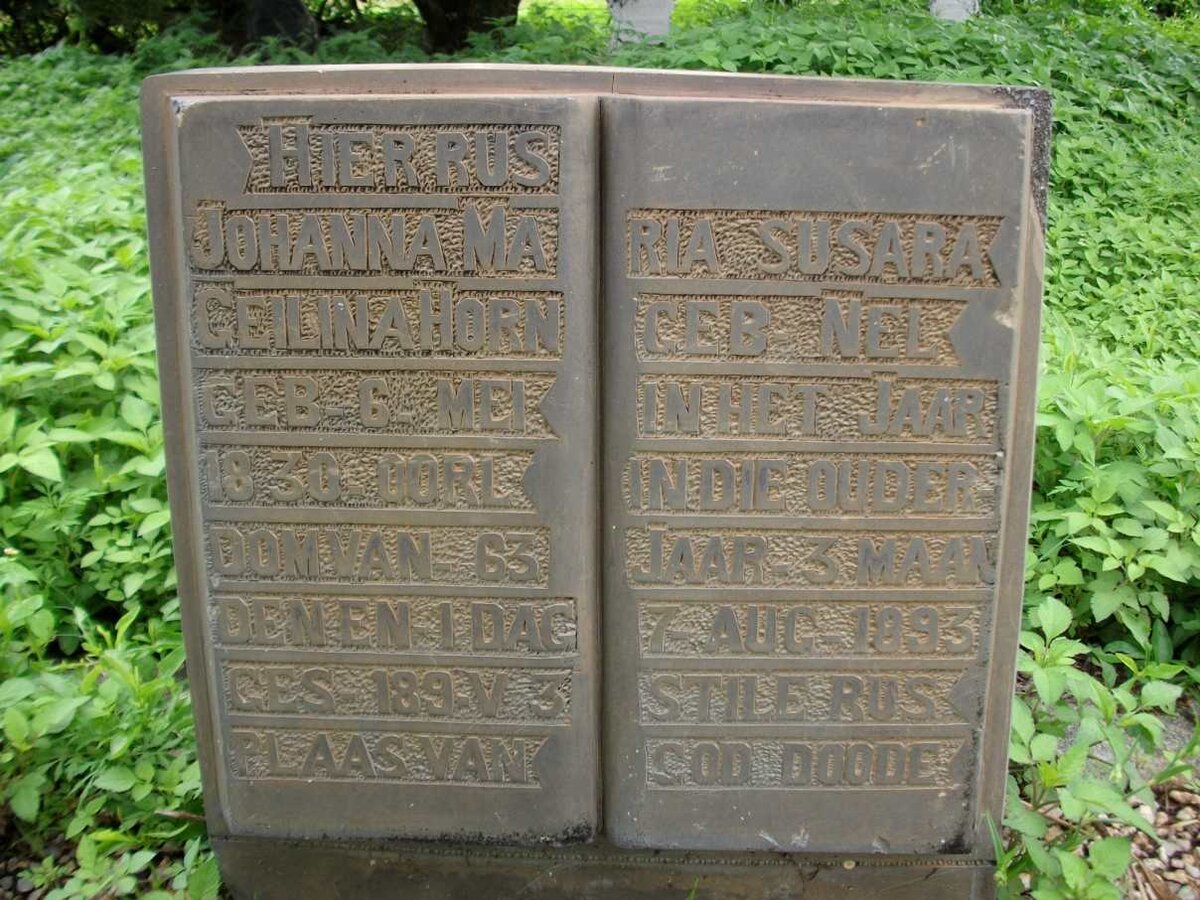 HORN Johanna Maria Susara Ceilina nee NEL 1830-1893