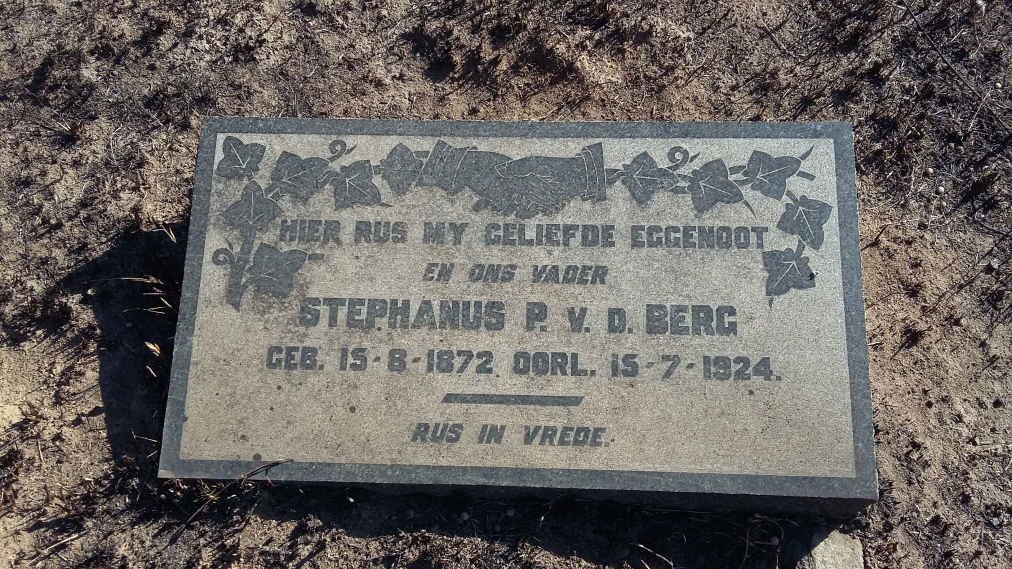 BERG Stephanus P., v.d. 1872-1924