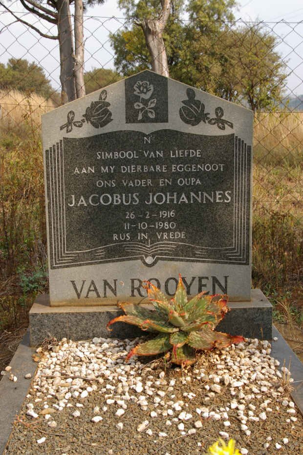 ROOYEN Jacobus Johannes, van 1916-1980