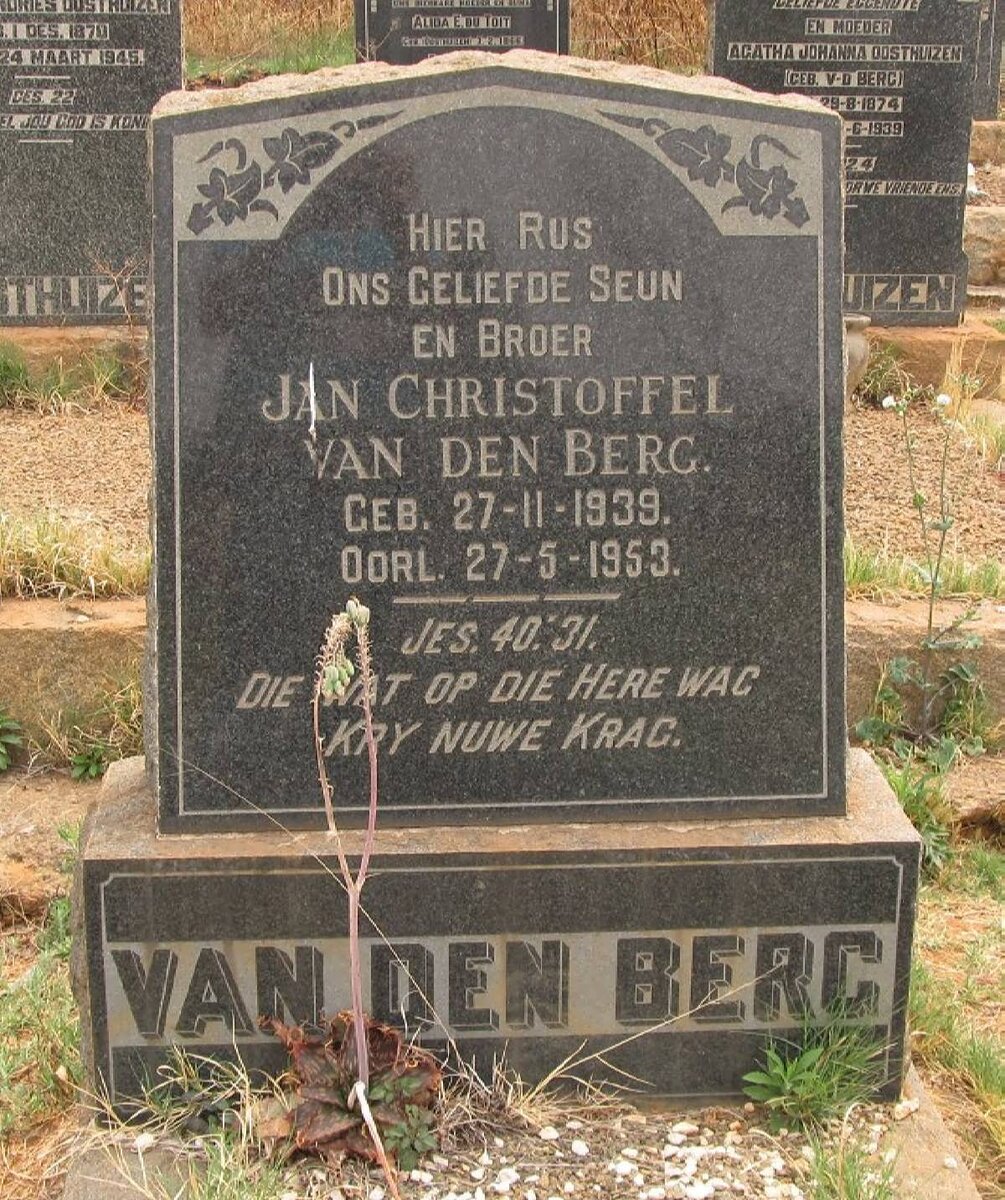 BERG Jan Christoffel, van den 1939-1953