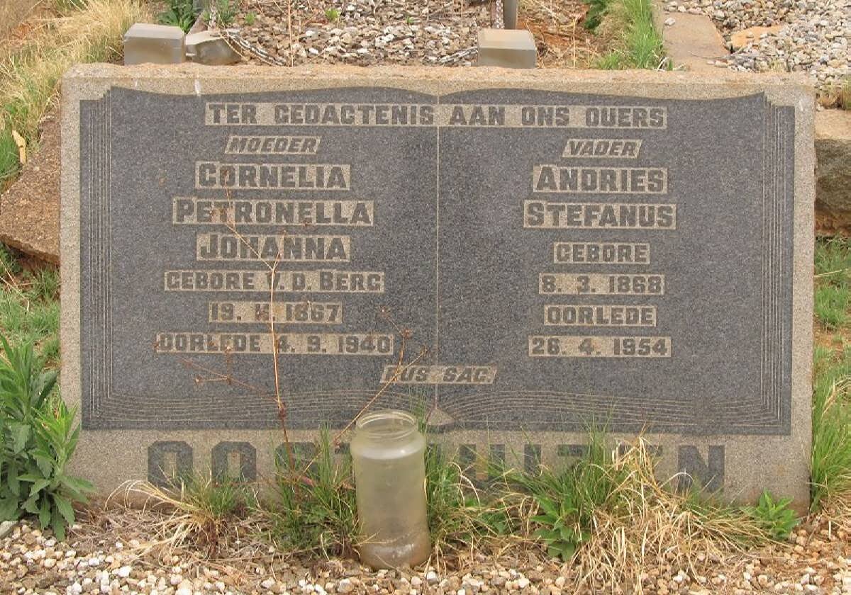 OOSTHUIZEN Cornelia Petronella Johanna V.D. BERG 1867-1940