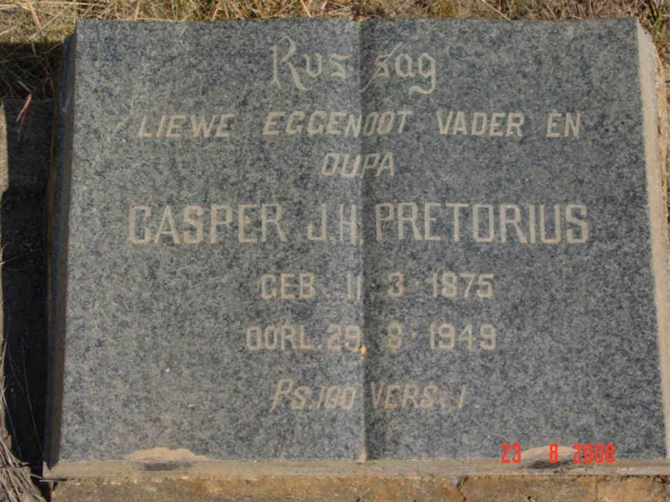 PRETORIUS Casper J.H. 1875-1949