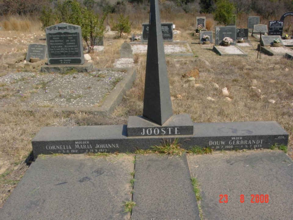 JOOSTE Douw Gerbrandt 1908-1973 &amp; Cornelia Maria Johanna 1912-1973